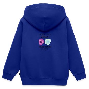 Zytologie und Zellen - Kinder Premium Organic Zip Hoodie - Royalblau - Hinten - AI Model Kid Male (0cm)