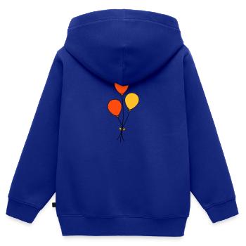 Luftballons dreifarbig - Kinder Premium Organic Zip Hoodie - Royalblau - Hinten - AI Model Kid Male (0cm)