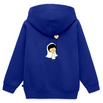 Brasse - Sweat Premium à capuche zippé enfant bio - bleu roi - Dos - AI Model Kid Male (0cm)