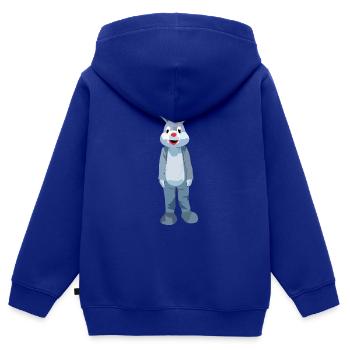 Hase Kaninchen Tier nicht nur für Ostern - Kinder Premium Organic Zip Hoodie - Royalblau - Hinten - AI Model Kid Male (0cm)