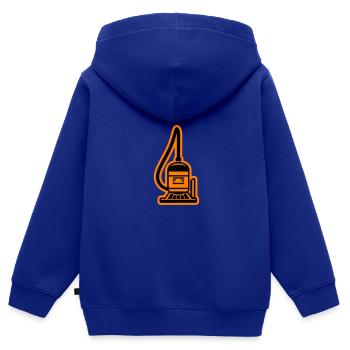 Staubsauger Symbol Reinigungsfirma - Kinder Premium Organic Zip Hoodie - Royalblau - Hinten - AI Model Kid Male (0cm)