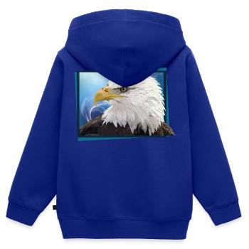 Weißkopfseeadler - Kinder Premium Organic Zip Hoodie - Royalblau - Hinten - AI Model Kid Male (0cm)
