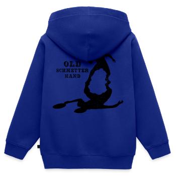 Old Schmetterhand Tischtennis Schmetterball - Kinder Premium Organic Zip Hoodie - Royalblau - Hinten - AI Model Kid Male (0cm)