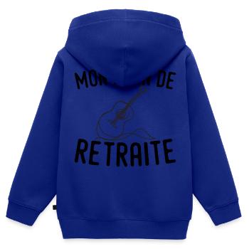 My Guitar Retirement Plan - Gitarrengeschenk - Kinder Premium Organic Zip Hoodie - Royalblau - Hinten - AI Model Kid Male (0cm)