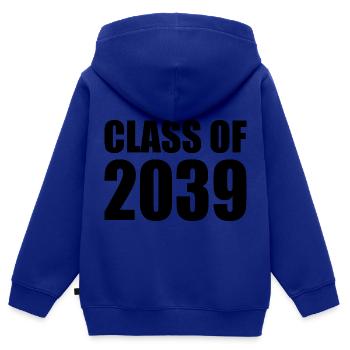 Class of 2039 - Kids Premium Organic Zip-up Hoodie - royal blue - Back - AI Model Kid Male (0cm)