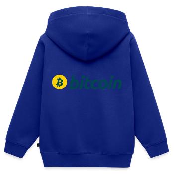 Bitcoin (Bitcoin) - Kinder Premium Organic Zip Hoodie - Royalblau - Hinten - AI Model Kid Male (0cm)