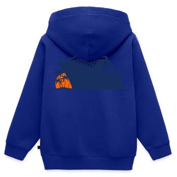 Croisière, Bateau De Croisière, Croisière - Sweat Premium à capuche zippé enfant bio - bleu roi - Dos - AI Model Kid Male (0cm)