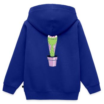 Punkrock kawaii Kaktus. - Kinder Premium Organic Zip Hoodie - Royalblau - Hinten - AI Model Kid Male (0cm)
