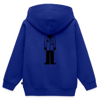 Doktor Arzt - Kinder Premium Organic Zip Hoodie - Royalblau - Hinten - AI Model Kid Male (0cm)