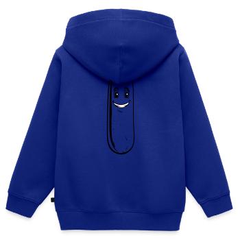 Cucumber Outline - Kids Premium Organic Zip-up Hoodie - royal blue - Back - AI Model Kid Male (0cm)