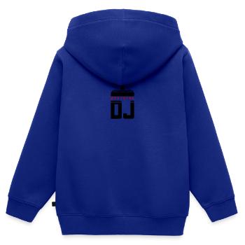 DJ Spruch Turntables - Kinder Premium Organic Zip Hoodie - Royalblau - Hinten - AI Model Kid Male (0cm)