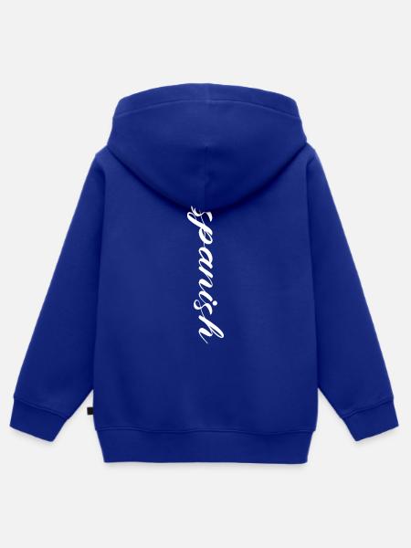 Spanien - Kinder Premium Organic Zip Hoodie - Royalblau