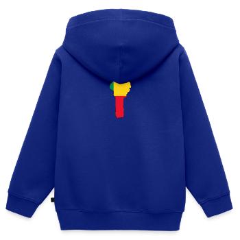 bénin - Sweat Premium à capuche zippé enfant bio - bleu roi - Dos - AI Model Kid Male (0cm)