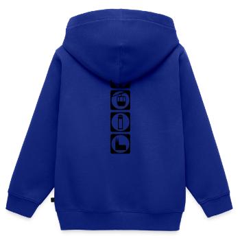 Köln Piktogramm - Kinder Premium Organic Zip Hoodie - Royalblau - Hinten - AI Model Kid Male (0cm)