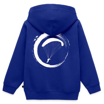 Paragliding - Kinder Premium Organic Zip Hoodie - Royalblau - Hinten - AI Model Kid Male (0cm)