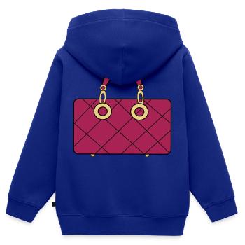 My Handbag Luxus Handtasche - Kinder Premium Organic Zip Hoodie - Royalblau - Hinten - AI Model Kid Male (0cm)