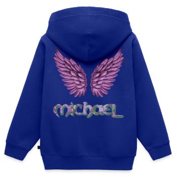 erzengel michael e 230 - Kinder Premium Organic Zip Hoodie - Royalblau - Hinten - AI Model Kid Male (0cm)