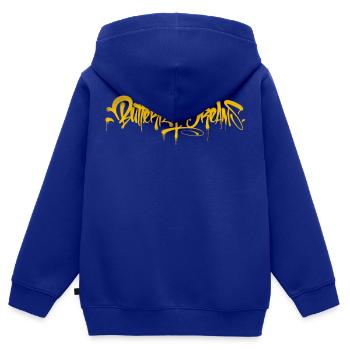 Butterfly Dreams Graffiti Tag - Kinder Premium Organic Zip Hoodie - Royalblau - Hinten - AI Model Kid Male (0cm)