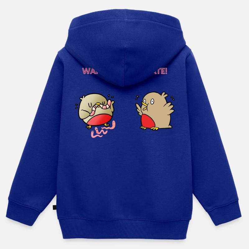 Envie de partager le compagnon - Sweat Premium à capuche zippé enfant bio - bleu roi