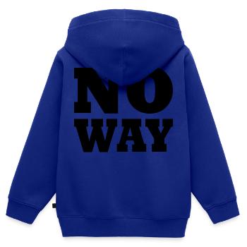No way - Kids Premium Organic Zip-up Hoodie - royal blue - Back - AI Model Kid Male (0cm)