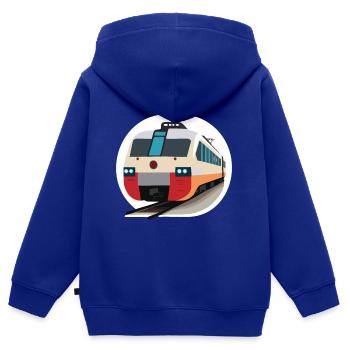 S-Bahn - Kinder Premium Organic Zip Hoodie - Royalblau - Hinten - AI Model Kid Male (0cm)