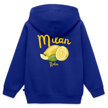 Mailand - Italien - Souvenir - Reise - Urlaub - Kinder Premium Organic Zip Hoodie - Royalblau - Hinten - AI Model Kid Male (0cm)