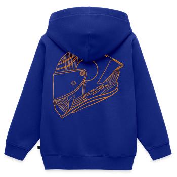 Helm - Kinder Premium Organic Zip Hoodie - Royalblau - Hinten - AI Model Kid Male (0cm)
