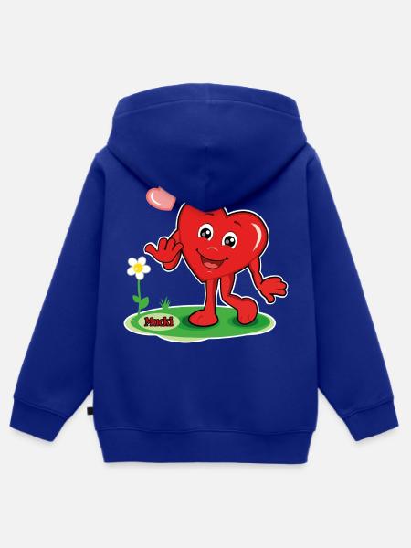 Mucki Kuss - Kinder Premium Organic Zip Hoodie - Royalblau