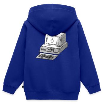 cyberpunk hackfleisch - Kinder Premium Organic Zip Hoodie - Royalblau - Hinten - AI Model Kid Male (0cm)