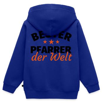 Geschenk Pfarrer - Kinder Premium Organic Zip Hoodie - Royalblau - Hinten - AI Model Kid Male (0cm)