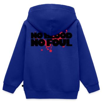 No Blood No Foul - Kinder Premium Organic Zip Hoodie - Royalblau - Hinten - AI Model Kid Male (0cm)