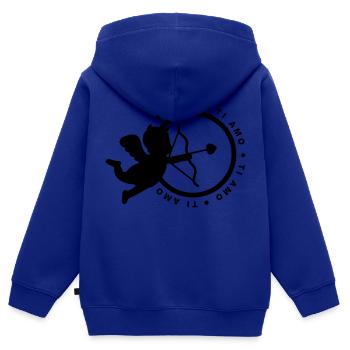 ti amo - amor - Kinder Premium Organic Zip Hoodie - Royalblau - Hinten - AI Model Kid Male (0cm)