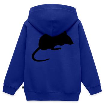 souris mouse silhouette ombre shadow8 - Sweat Premium à capuche zippé enfant bio - bleu roi - Dos - AI Model Kid Male (0cm)