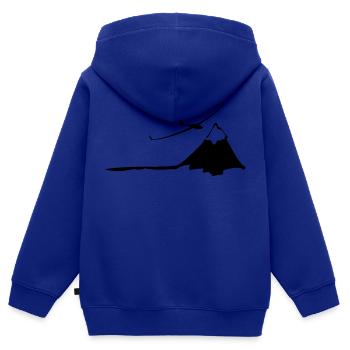 segelflugzeug - Kinder Premium Organic Zip Hoodie - Royalblau - Hinten - AI Model Kid Male (0cm)