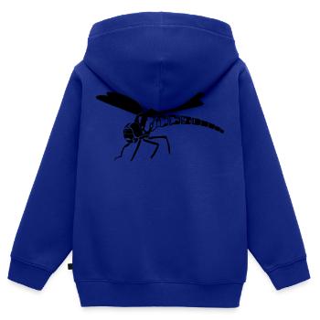 Libelle - Kinder Premium Organic Zip Hoodie - Royalblau - Hinten - AI Model Kid Male (0cm)