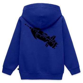 space shuttle space ship Rakete rocket satellite - Kids Premium Organic Zip-up Hoodie - royal blue - Back - AI Model Kid Male (0cm)