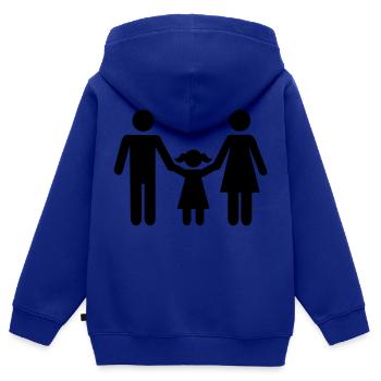 Familie - Kinder Premium Organic Zip Hoodie - Royalblau - Hinten - AI Model Kid Male (0cm)