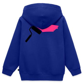 Maler - Kinder Premium Organic Zip Hoodie - Royalblau - Hinten - AI Model Kid Male (0cm)