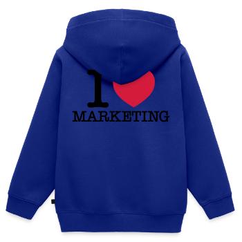 I (Heart) Marketing - Kinder Premium Organic Zip Hoodie - Royalblau - Hinten - AI Model Kid Male (0cm)