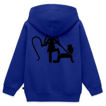 Hochzeit - Kinder Premium Organic Zip Hoodie - Royalblau - Hinten - AI Model Kid Male (0cm)