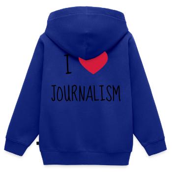 Journalist Journalism Journalismus Journaliste - Kids Premium Organic Zip-up Hoodie - royal blue - Back - AI Model Kid Male (0cm)