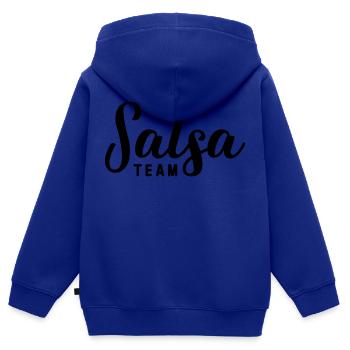 salsa team salsa - Kinder Premium Organic Zip Hoodie - Royalblau - Hinten - AI Model Kid Male (0cm)