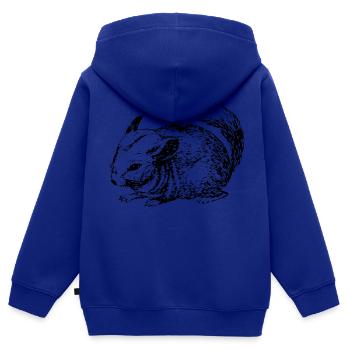 Chinchilla outline - Kids Premium Organic Zip-up Hoodie - royal blue - Back - AI Model Kid Male (0cm)