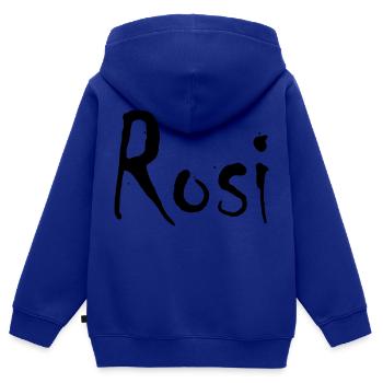 rosi - Kinder Premium Organic Zip Hoodie - Royalblau - Hinten - AI Model Kid Male (0cm)