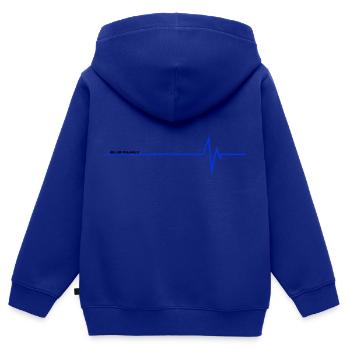 blue family schwarz - Kinder Premium Organic Zip Hoodie - Royalblau - Hinten - AI Model Kid Male (0cm)
