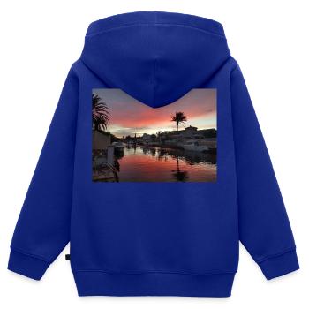 Empuriabrava Kanal - Kinder Premium Organic Zip Hoodie - Royalblau - Hinten - AI Model Kid Male (0cm)