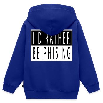 present idea bio hack hacking coding gift idea - Kids Premium Organic Zip-up Hoodie - royal blue - Back - AI Model Kid Male (0cm)