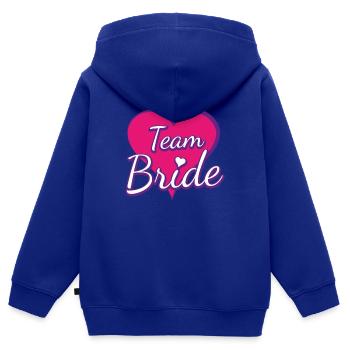 Team Bride - Kinder Premium Organic Zip Hoodie - Royalblau - Hinten - AI Model Kid Male (0cm)