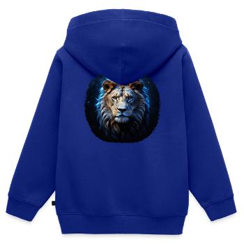 Sternzeichen Löwe - Kinder Premium Organic Zip Hoodie - Royalblau - Hinten - AI Model Kid Male (0cm)