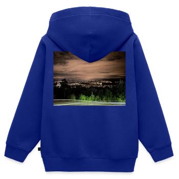 Oslo by night - Kids Premium Organic Zip-up Hoodie - royal blue - Back - AI Model Kid Male (0cm)